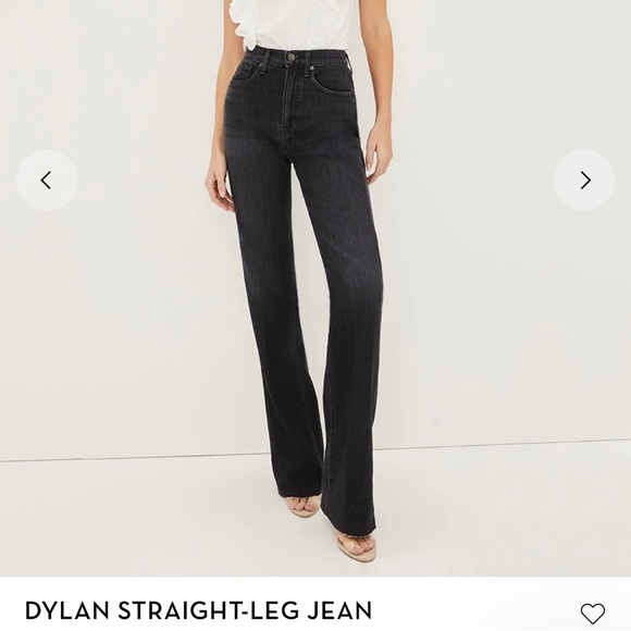 Veronica Beard Dylan Straight Leg Jean Black - Picture 1 of 9